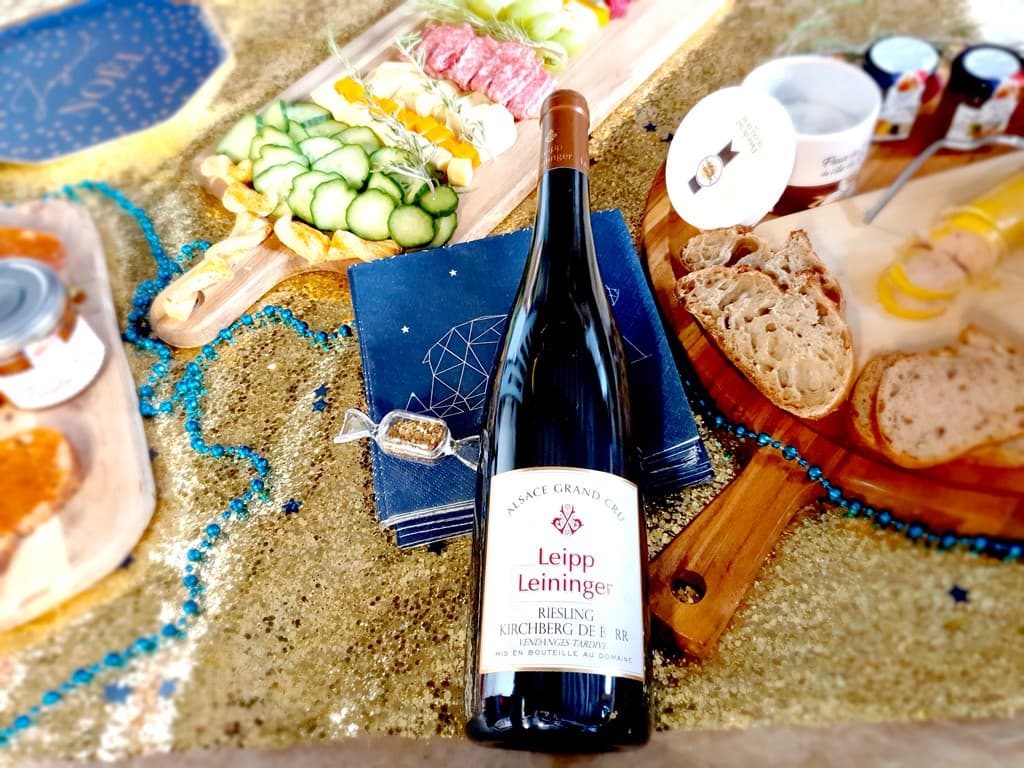 Sélection de vins pour le jour de l'an 2021 : Alsace Grand Cru Kirchberg de Barr Riesling 2015 Vendanges Tardives Bio Domaine LEIPP-LEININGER
