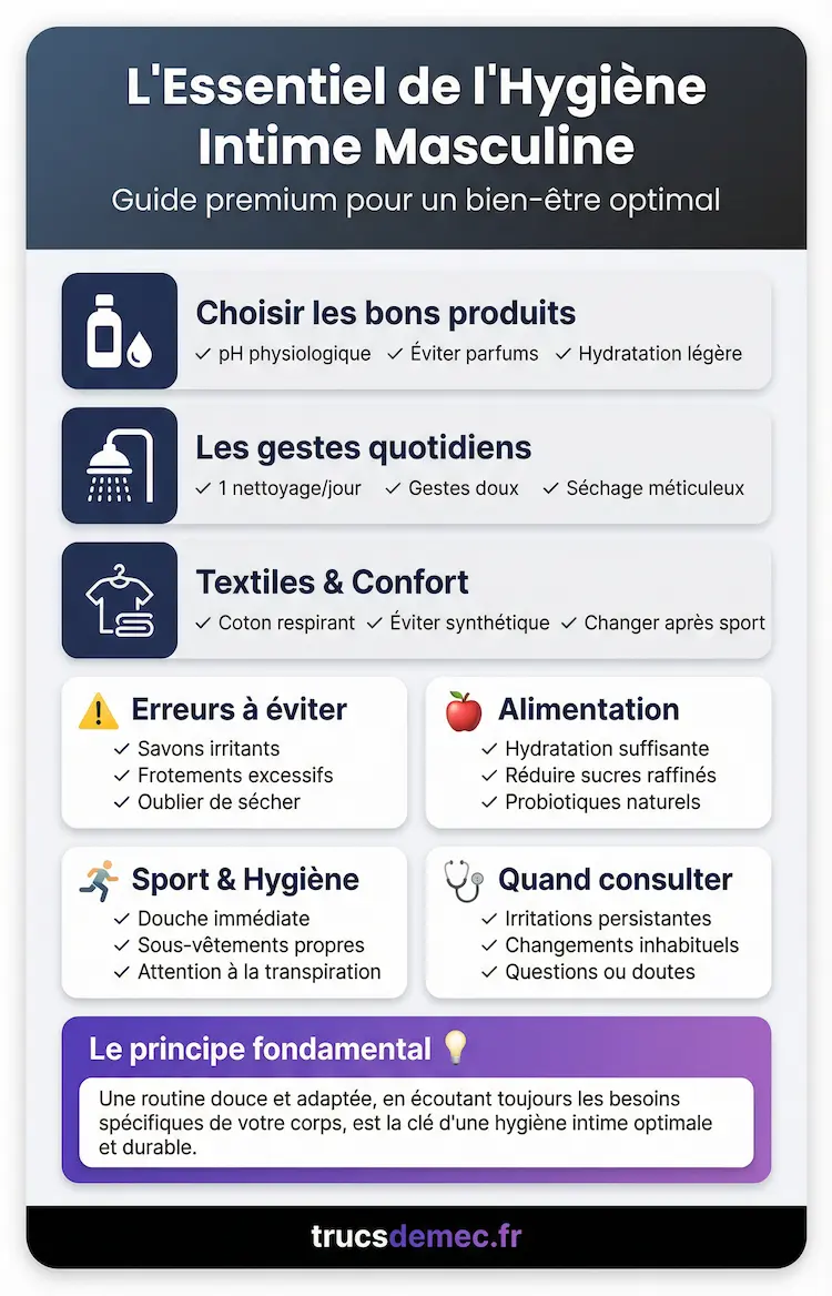 Infographie hygiène intime masculine