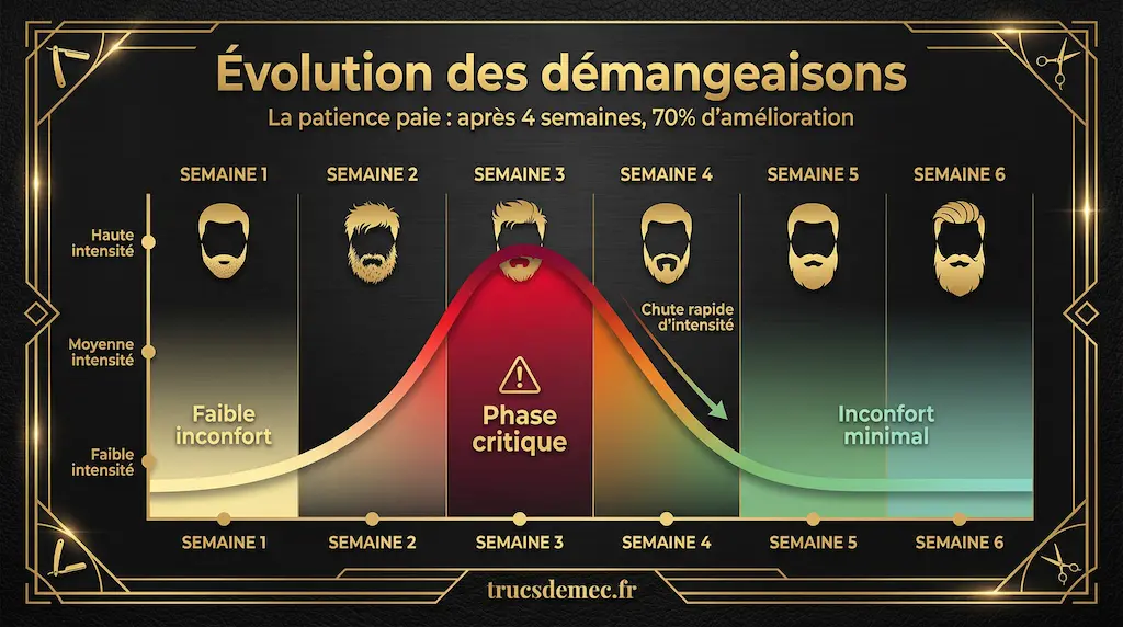 Schéma des phases critiques des démangeaisons