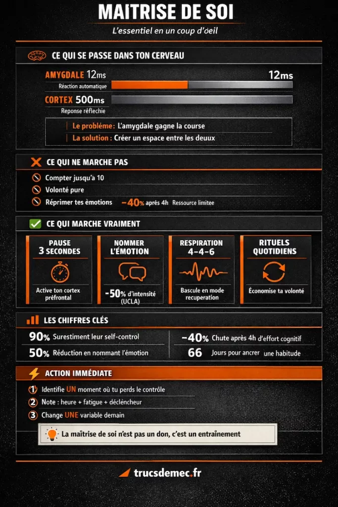 Résumé guide : Maîtrise de soi comprendre et comment éviter le craquage