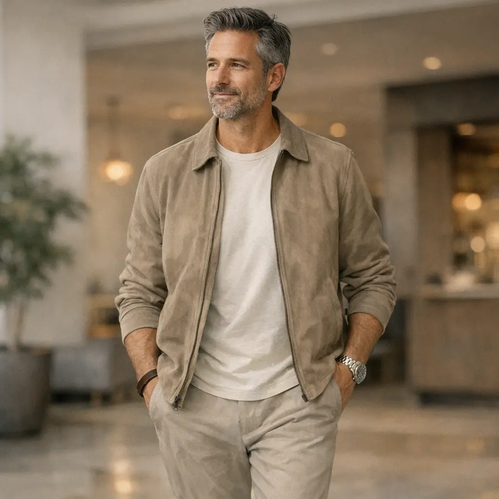 Homme 40 ans, posture détendue, confort, style casual