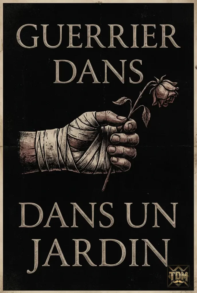 Main de boxeur tenant une fleur : guerrier dans un jardin