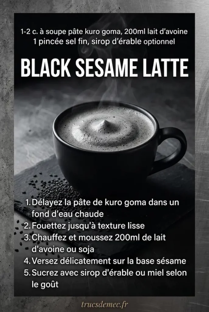 Recette Black Sesame Latte