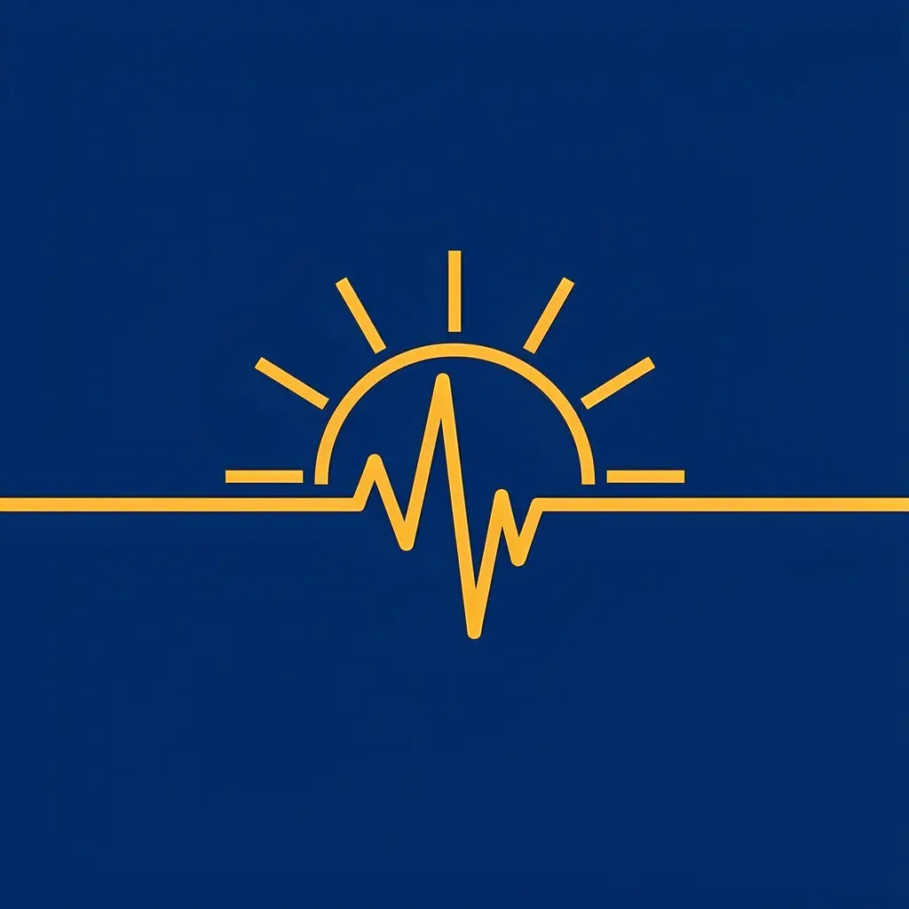 Symbole de vitalité masculine et de cycle circadien.