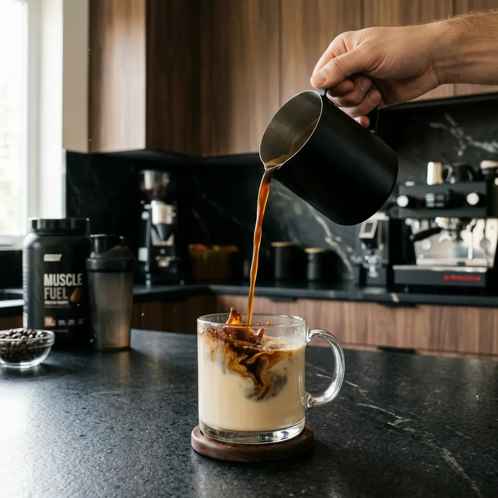 Préparation d'un café protéiné onctueux sans aucun grumeau visible