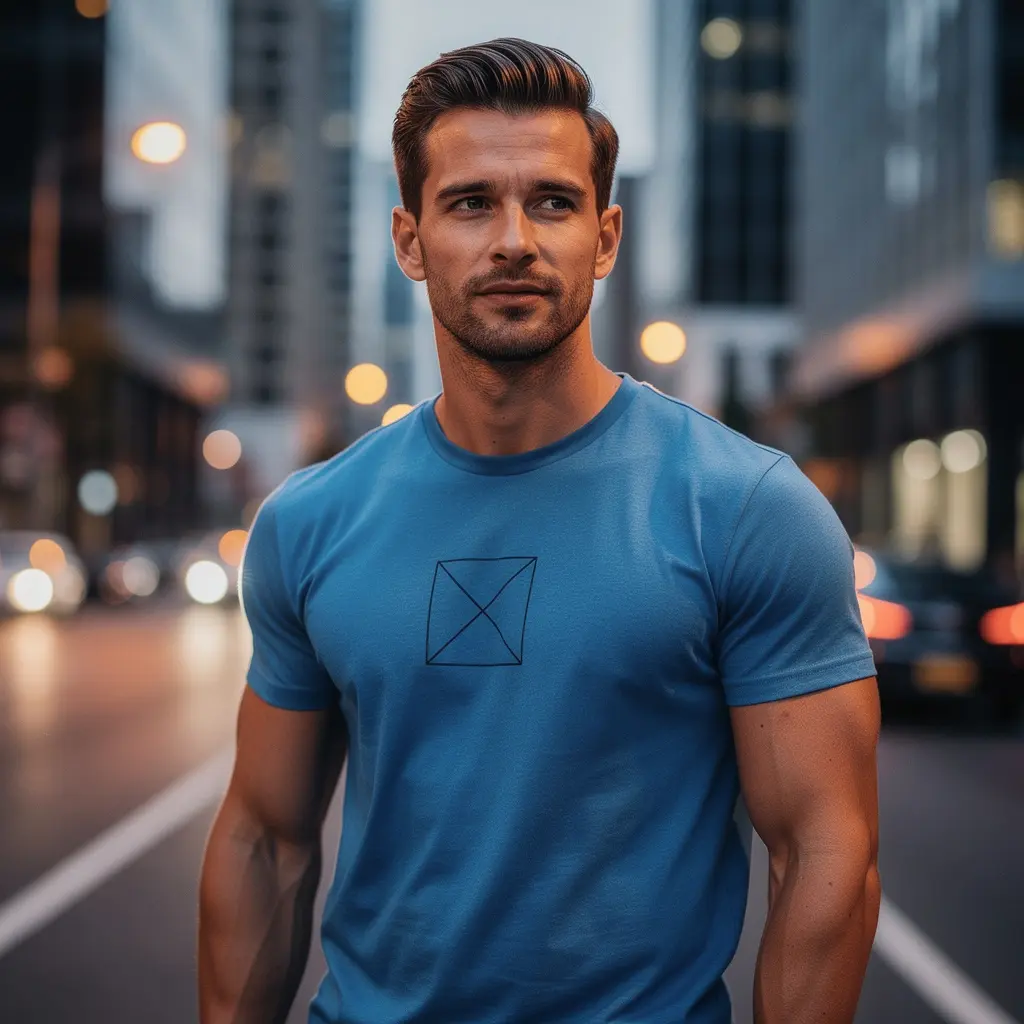 Détail technique d'une impression haute définition sur t-shirt en coton