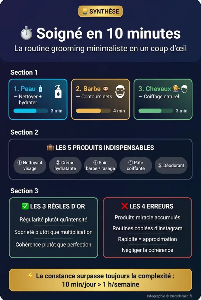 routine grooming rapide 10 mins pour être soigné