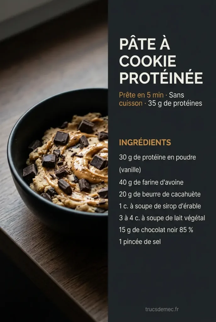 Recette protein cookie dough